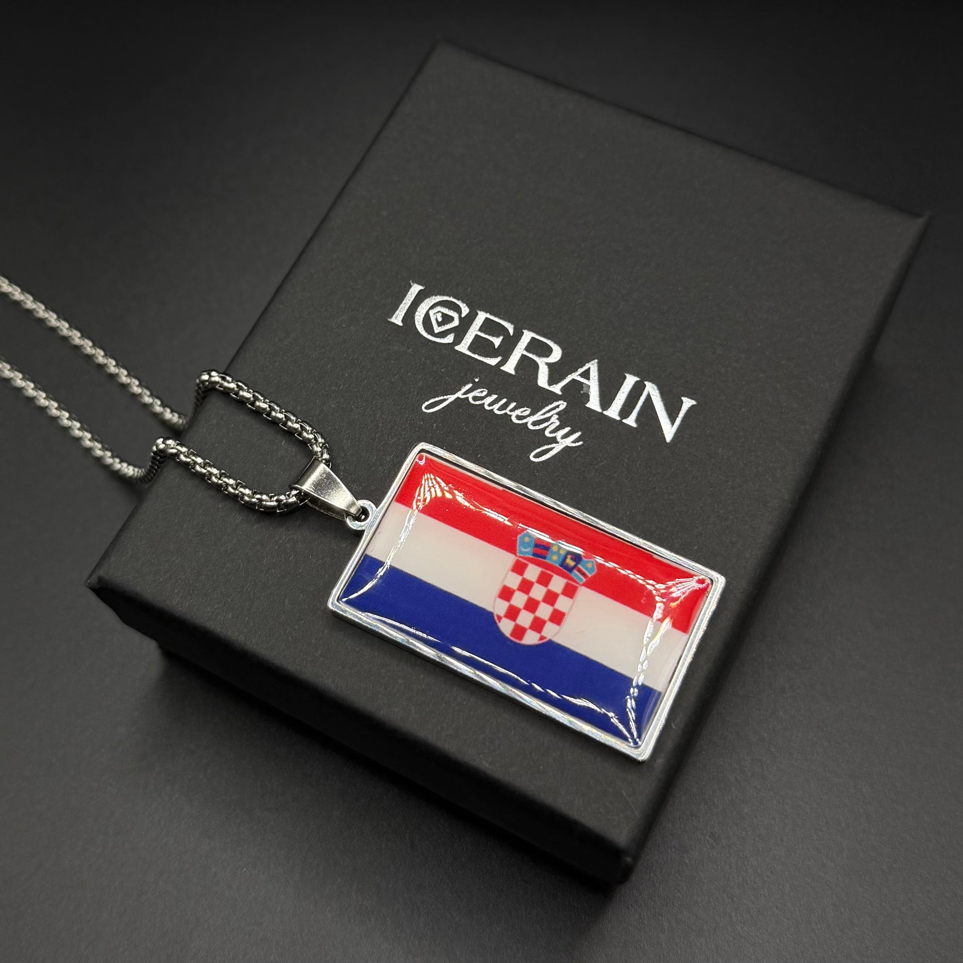 EDELSTAHL "CROATIA FLAG" LÄNDERKETTE - ICERAIN JEWELRY