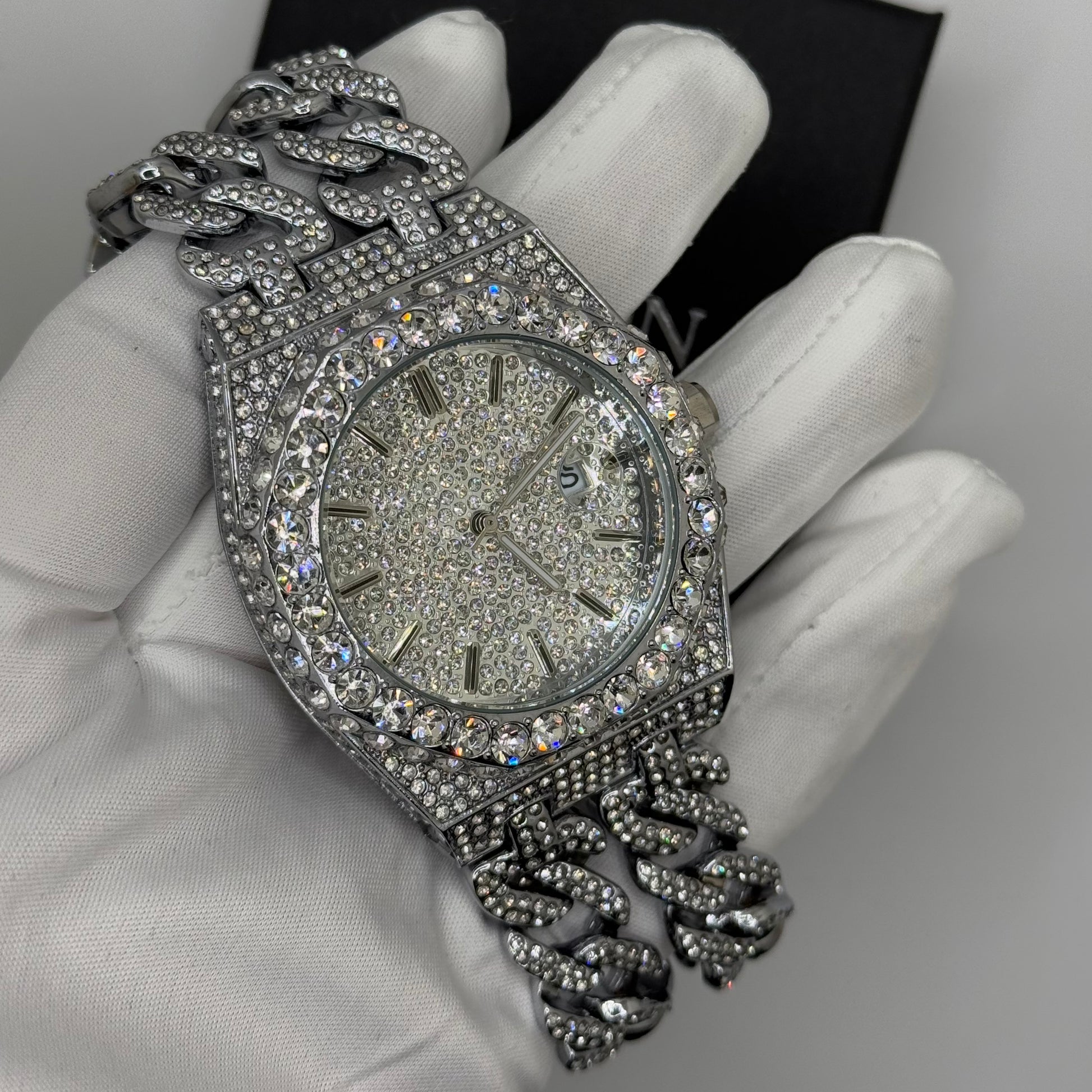 Luxus Designer Iced Out "Apostel V2" Uhr + Box + Armbandkürzer - ICERAIN JEWELRY