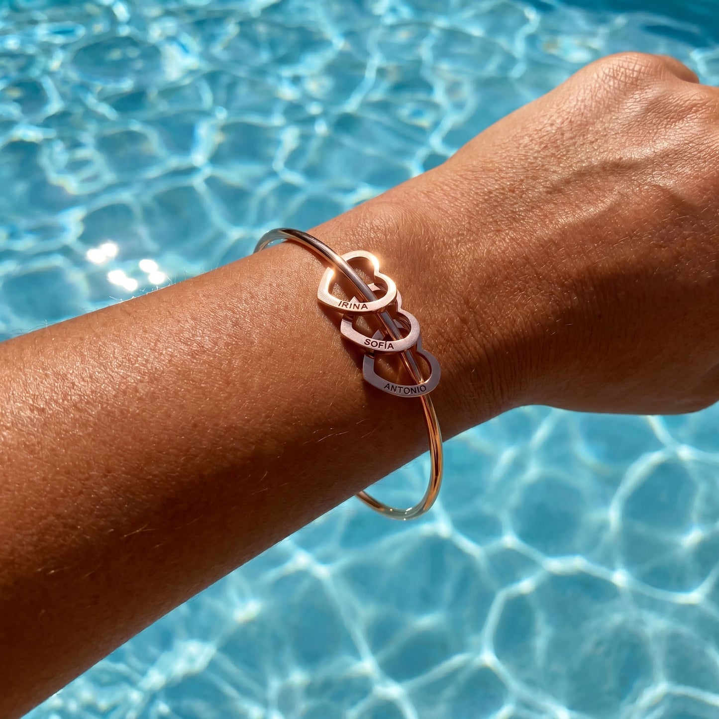 PERSONALISIERTES EDELSTAHL "RING" ARMBAND - ICERAIN JEWELRY