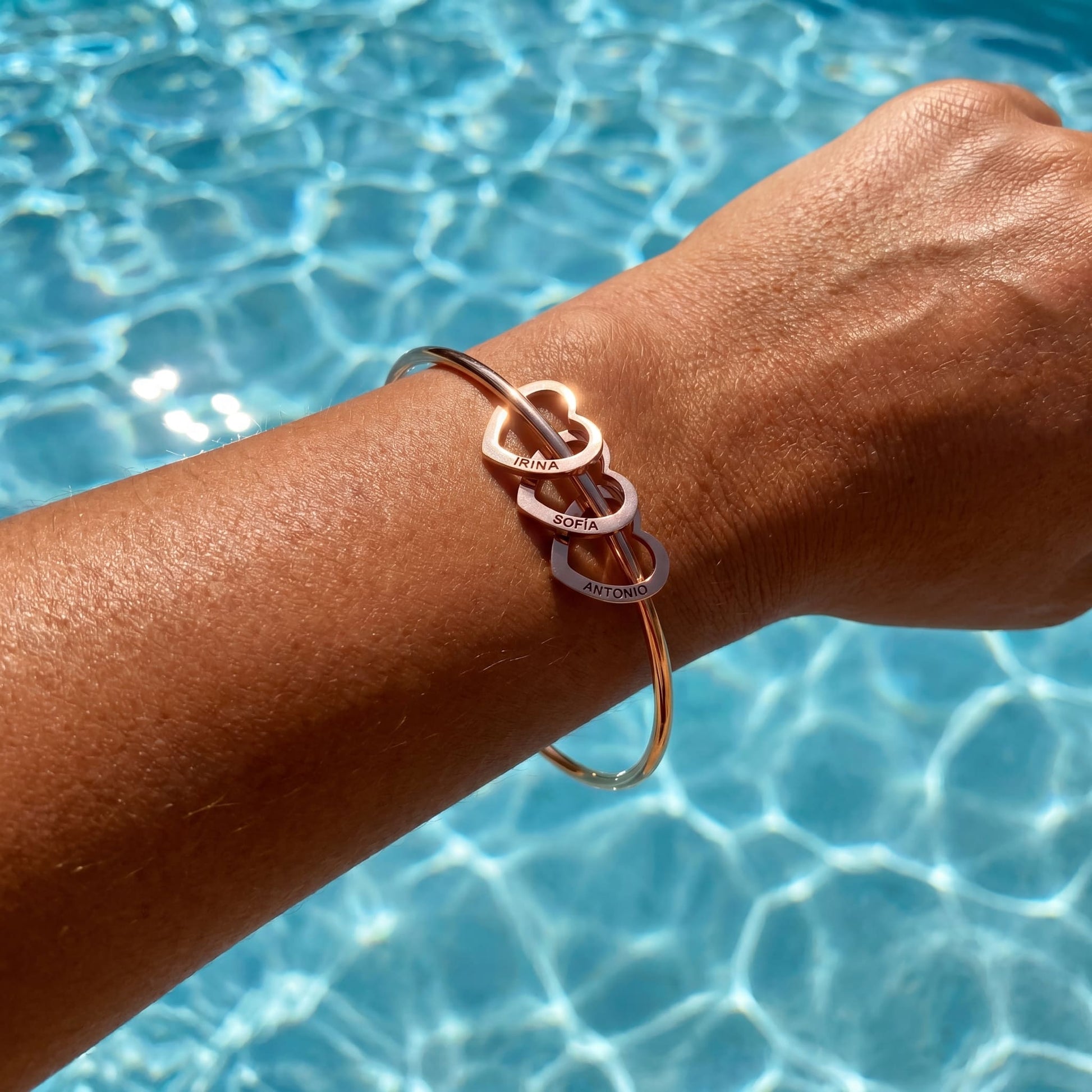 PERSONALISIERTES EDELSTAHL "RING" ARMBAND - ICERAIN JEWELRY