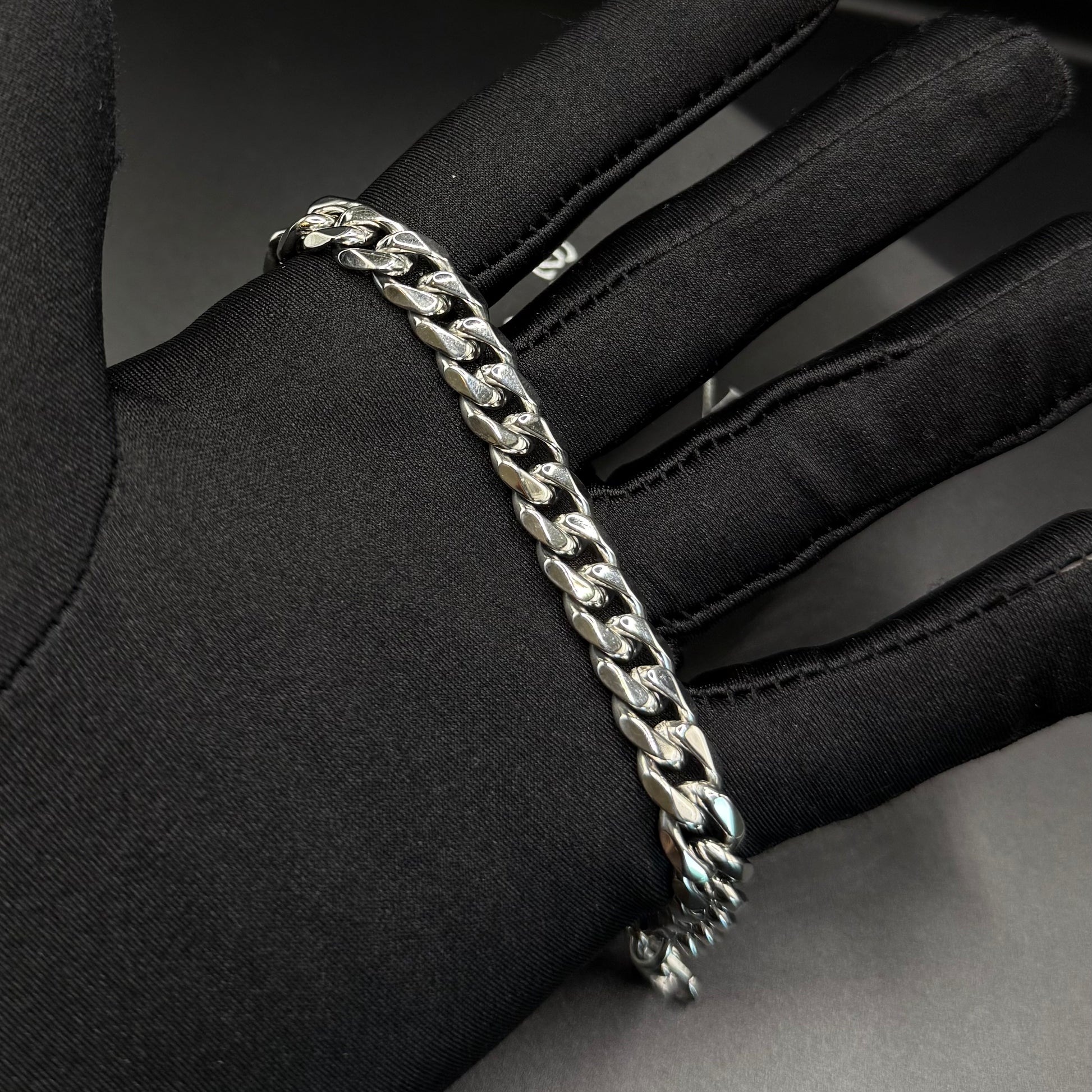 EDELSTAHL "SILVER CUBAN" ARMBAND - ICERAIN JEWELRY