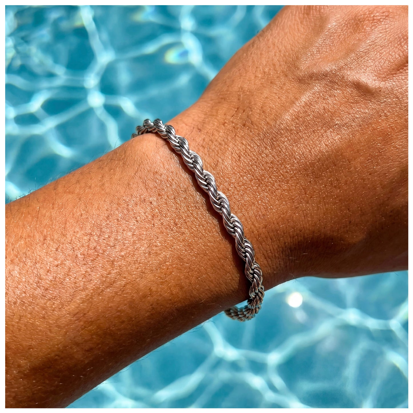 EDELSTAHL "SILVER ROPE" ARMBAND - ICERAIN JEWELRY