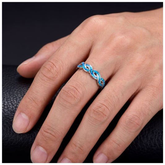ICED OUT "BLUE INFINITY" RING - ICERAIN JEWELRY