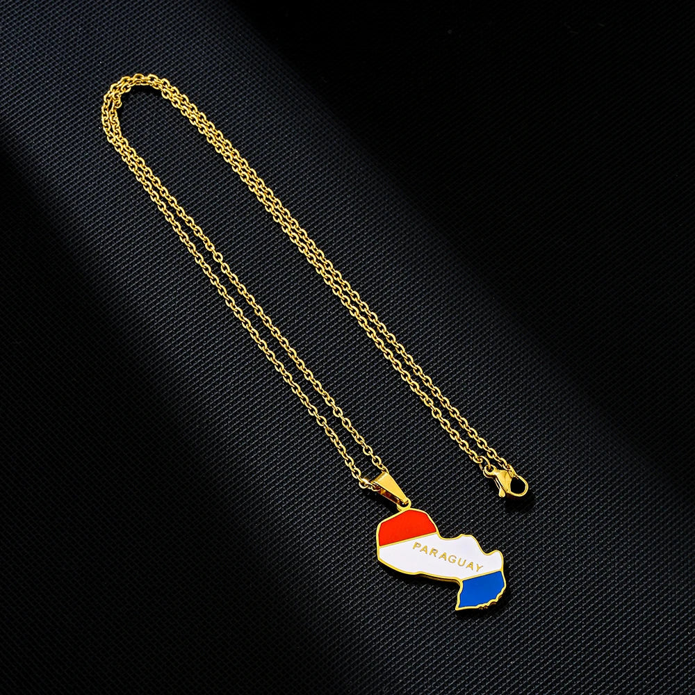 EDELSTAHL "PARAGUAY" LÄNDERKETTE - ICERAIN JEWELRY