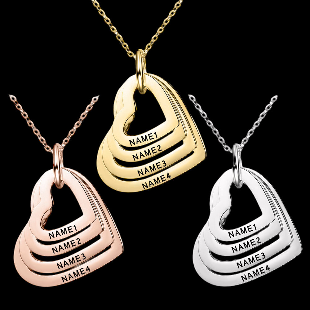 Personalisierte Edelstahl "Heart" Kette