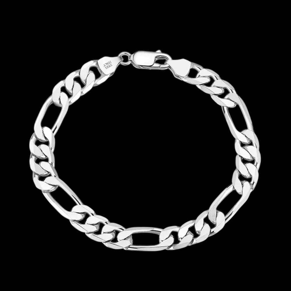 925S SILVER 6,5MM "FIGARO" ARMBAND [PREMIUM VERSION] - ICERAIN JEWELRY