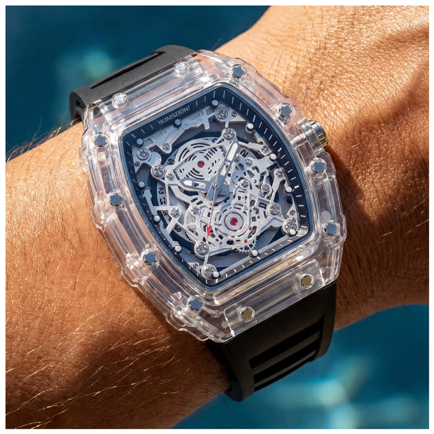 EDELSTAHL AUTOMATIK "TRANSPARENT WARRIOR" UHR