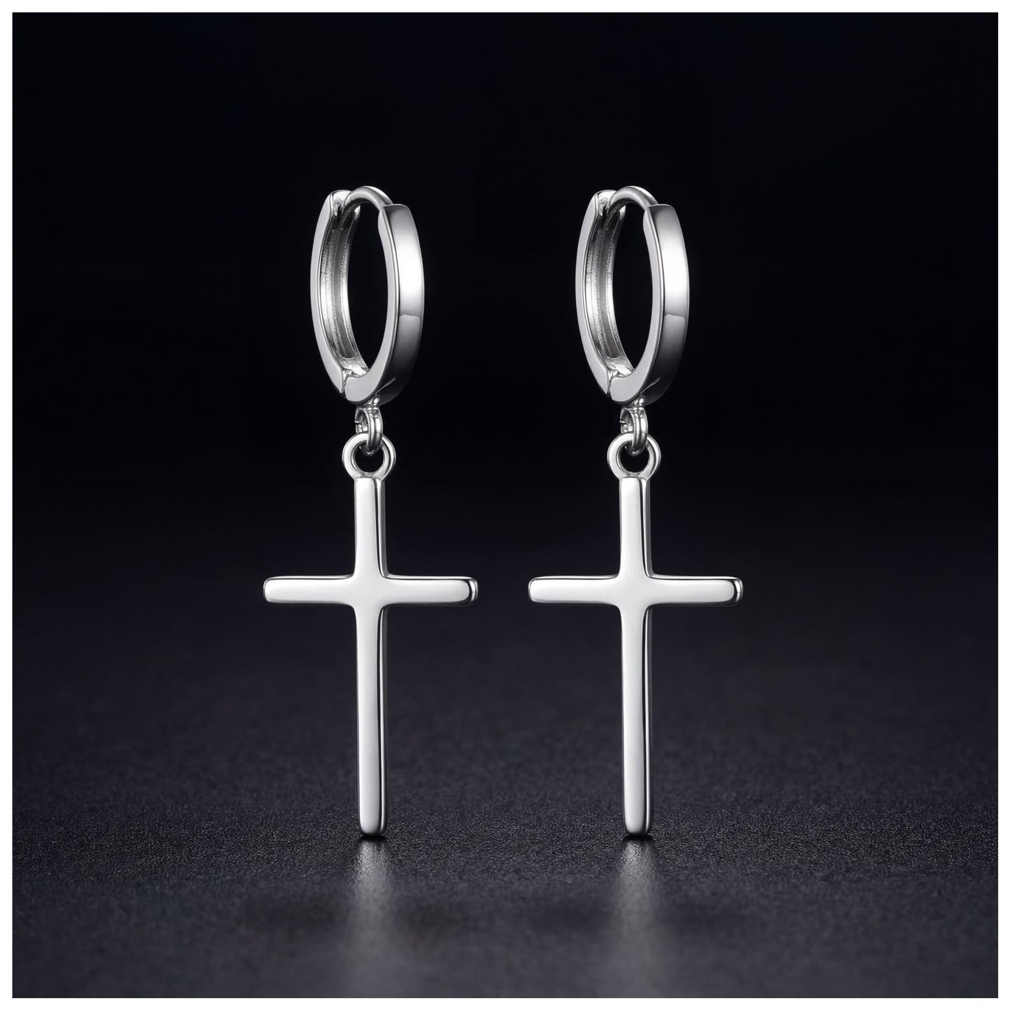 EDELSTAHL "CROSS" OHRRINGE - ICERAIN JEWELRY