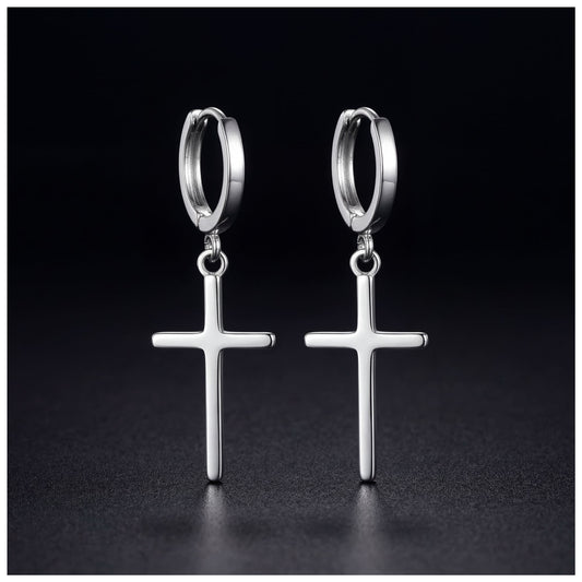 EDELSTAHL "CROSS" OHRRINGE - ICERAIN JEWELRY