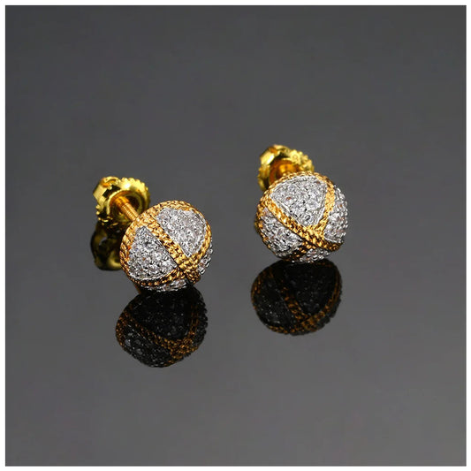 ICED OUT "GOLD X" OHRRINGE - ICERAIN JEWELRY