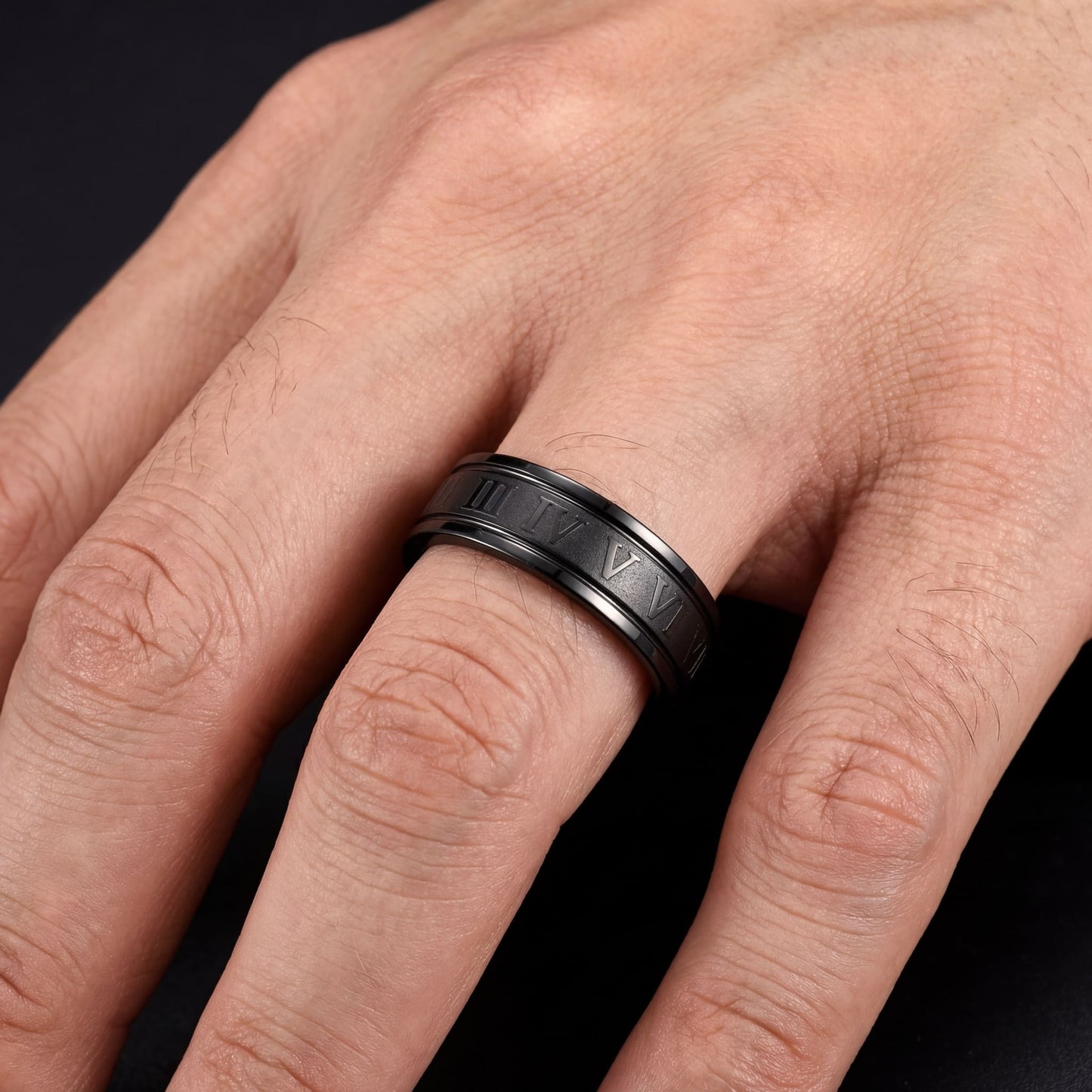 EDELSTAHL "BLACK ROMA" RING - ICERAIN JEWELRY