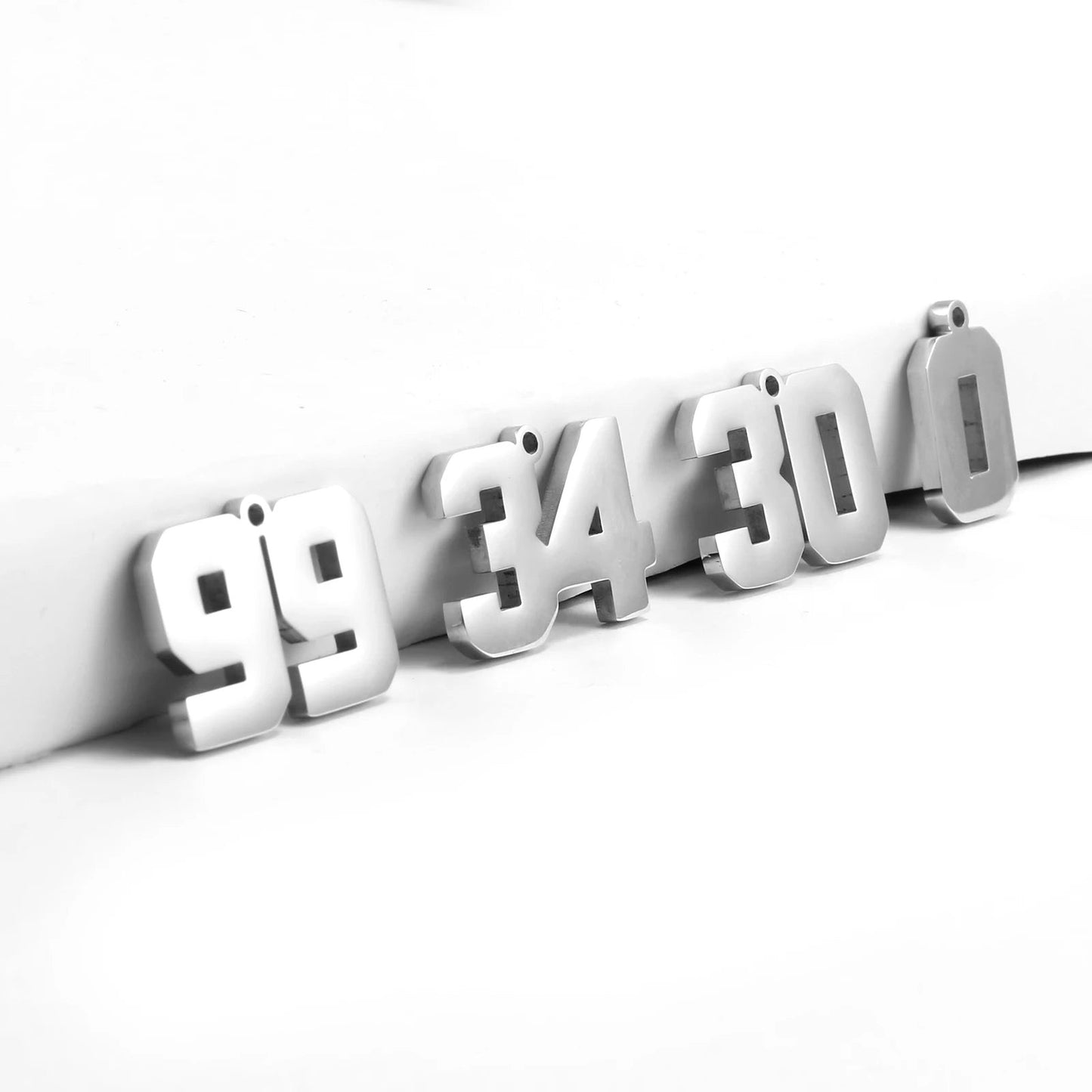 PERSONALISIERTE EDELSTAHL "NUMBER 0-99" KETTE - ICERAIN JEWELRY