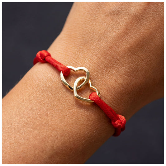 STOFF/EDELSTAHL "HEART" ARMBAND - ICERAIN JEWELRY