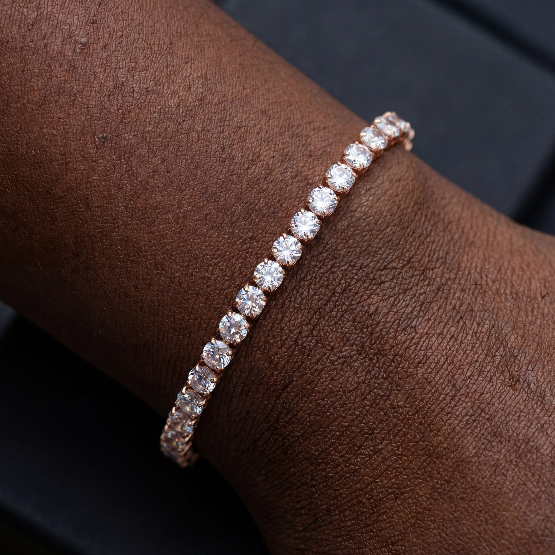ICED OUT "ROSEGOLD TENNIS" ARMBAND - ICERAIN JEWELRY