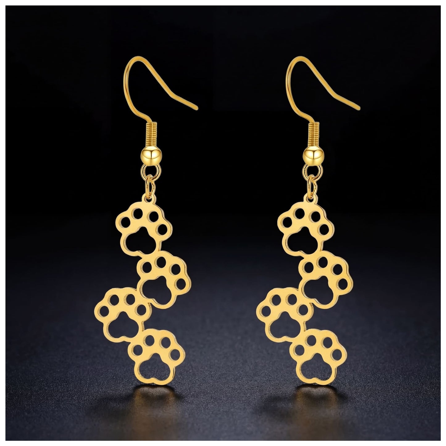 EDELSTAHL "GOLD DOG V2" OHRRINGE - ICERAIN JEWELRY