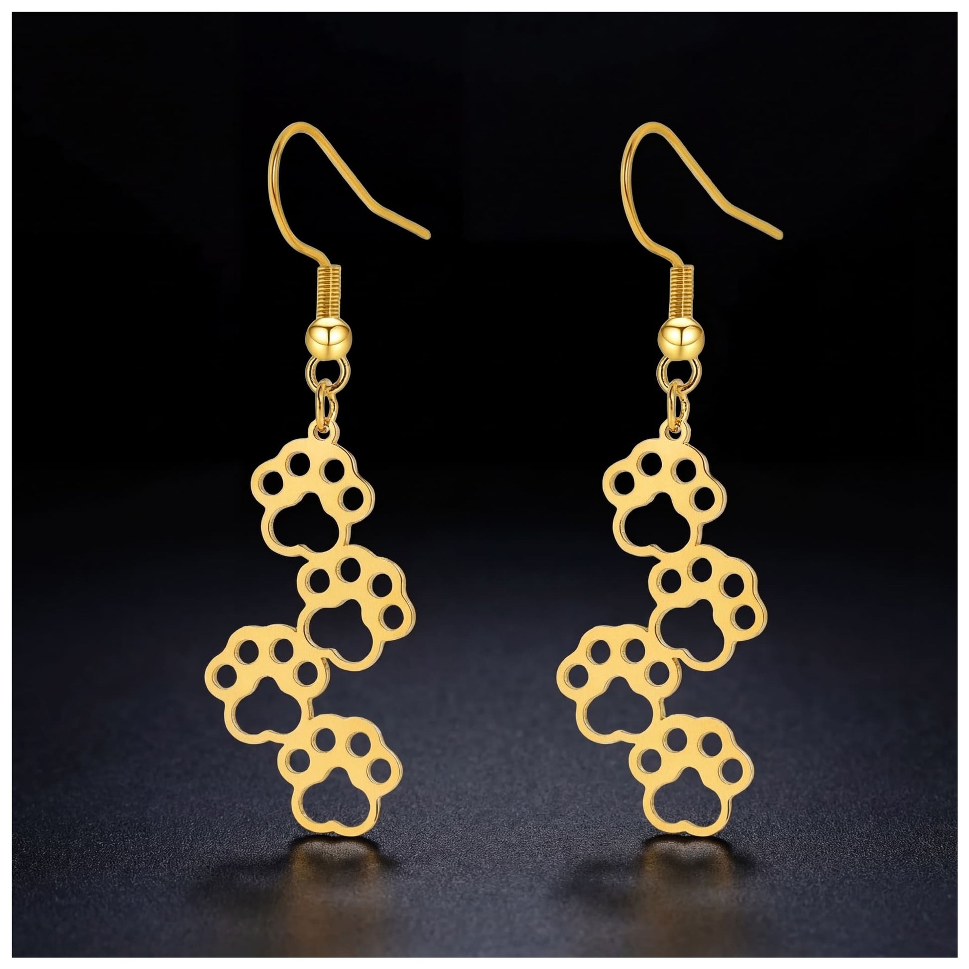 EDELSTAHL "GOLD DOG V2" OHRRINGE - ICERAIN JEWELRY