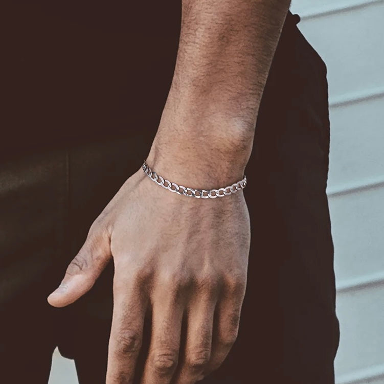 925S SILVER "CUBAN" ARMBAND [CLASSIC VERSION] - ICERAIN JEWELRY