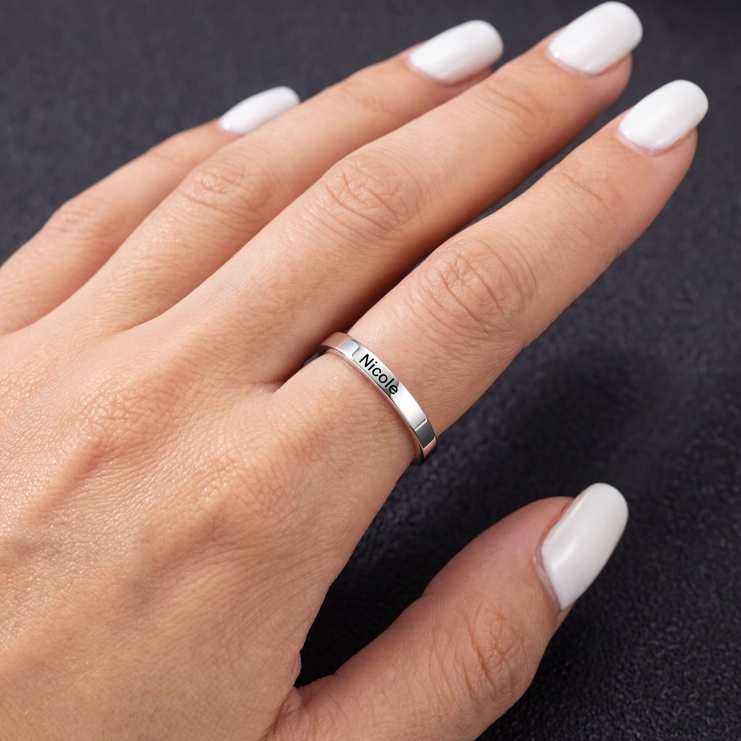 PERSONALISIERTER EDELSTAHL "VALENTINE" RING - ICERAIN JEWELRY