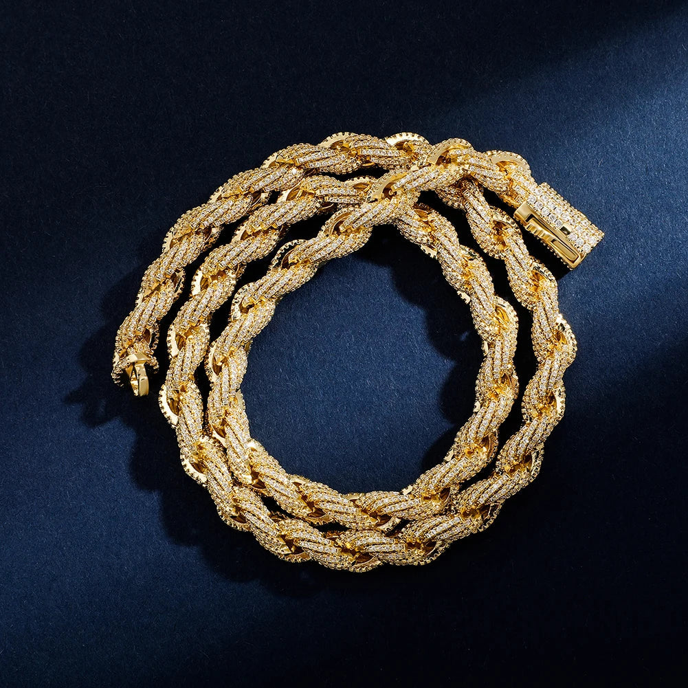 ICED OUT 8MM "GOLD ROPE" KETTE - ICERAIN JEWELRY