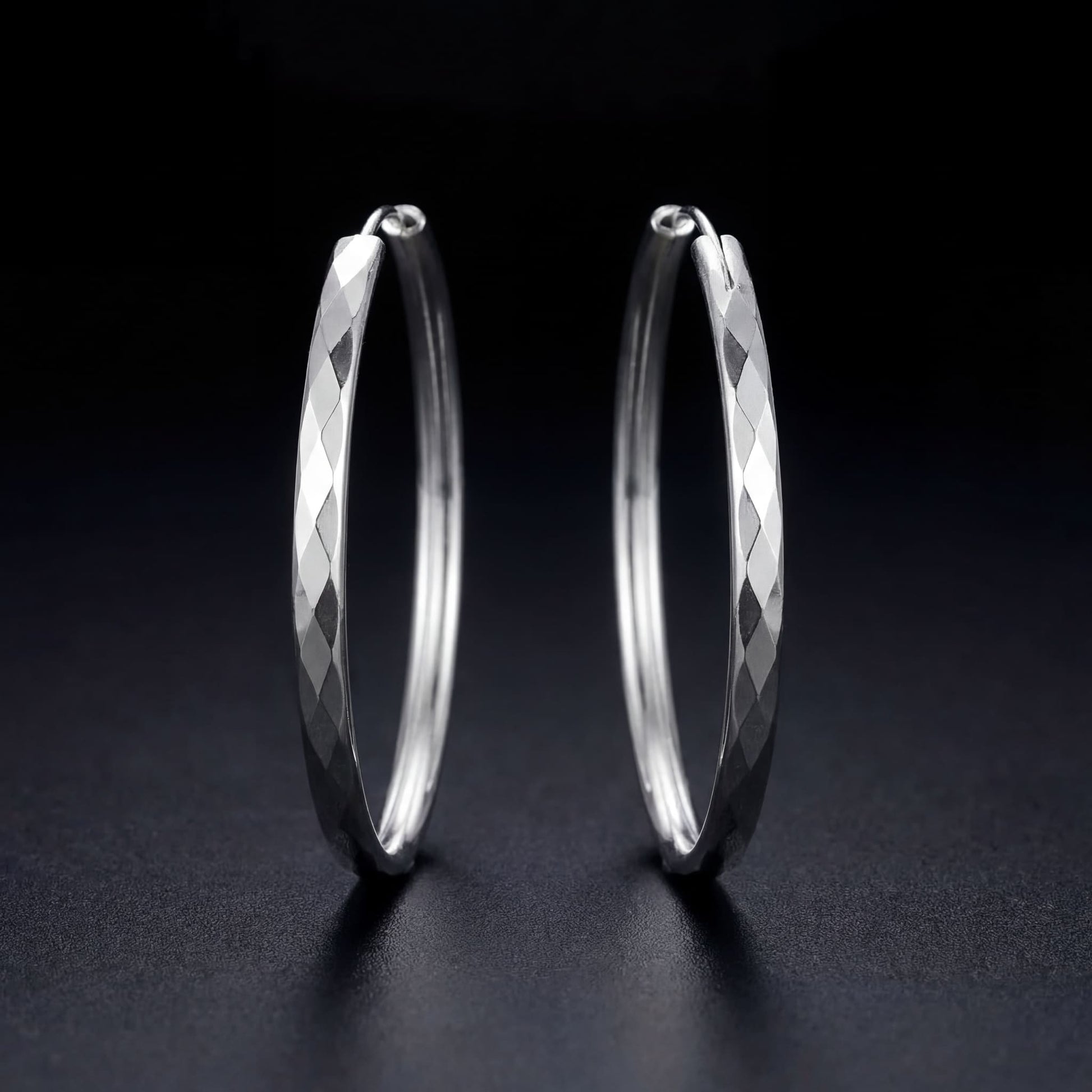 925S SILVER "HOOP V2" OHRRINGE - ICERAIN JEWELRY