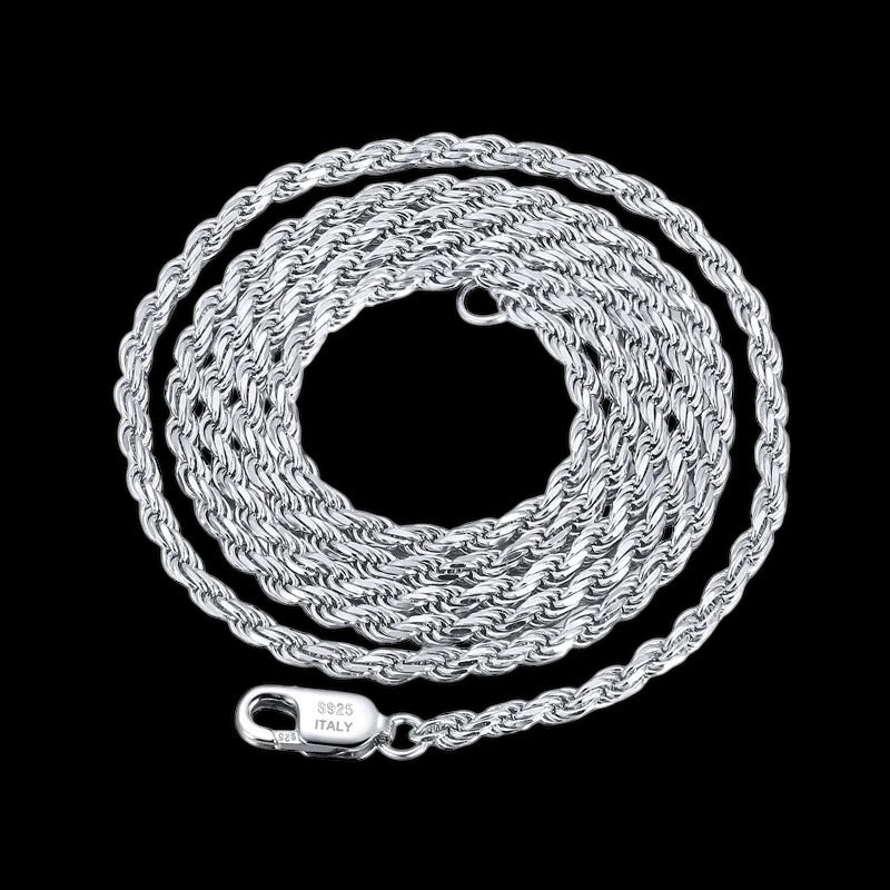 925S SILVER "ROPE" KETTE - ICERAIN JEWELRY