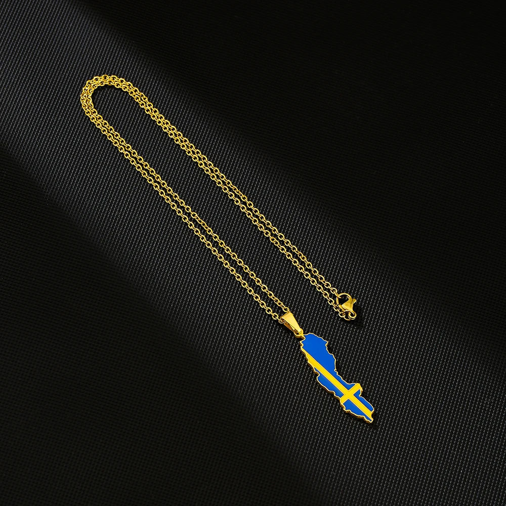 EDELSTAHL "SWEDEN" LÄNDERKETTE - ICERAIN JEWELRY