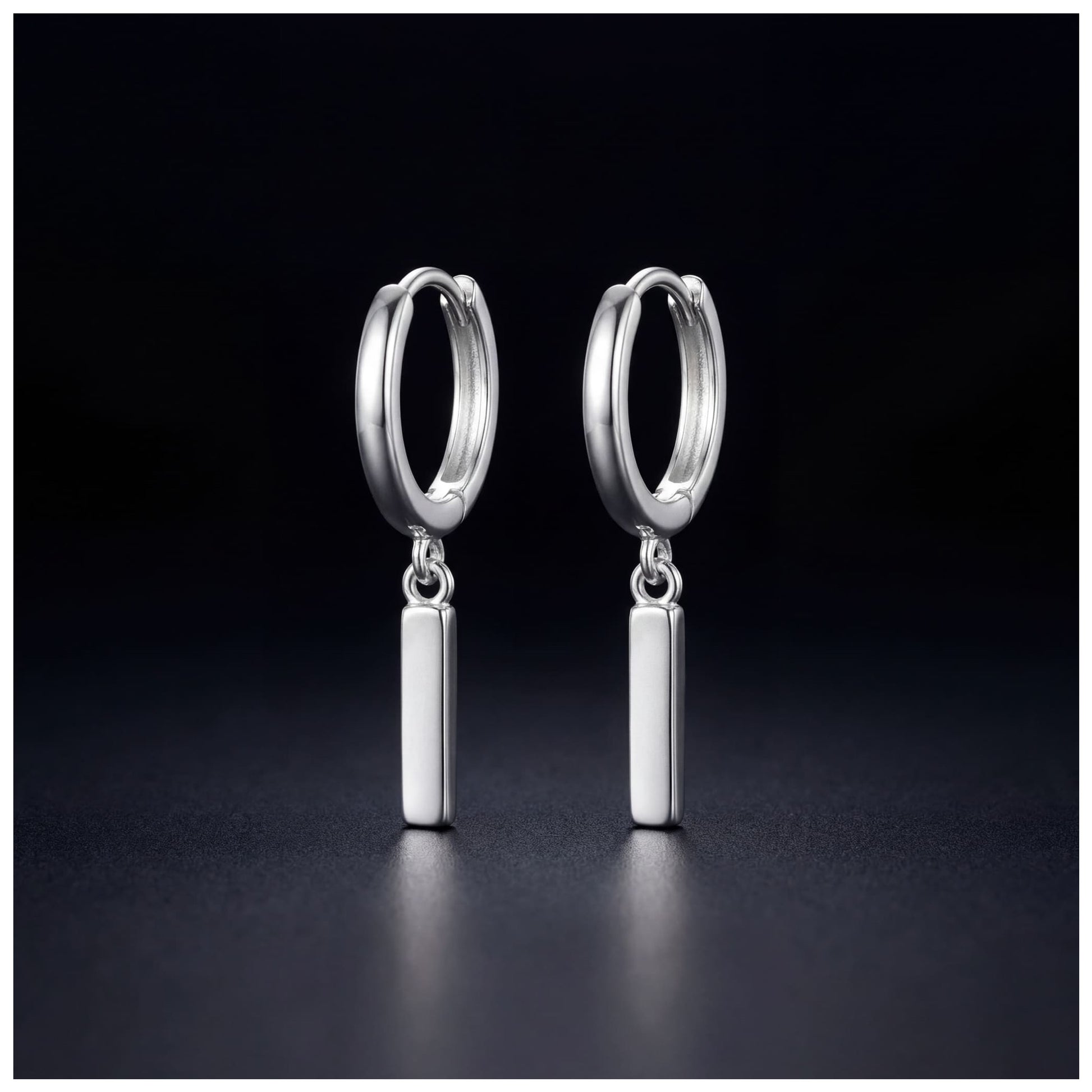 925S SILVER "SQUARE" OHRRINGE - ICERAIN JEWELRY
