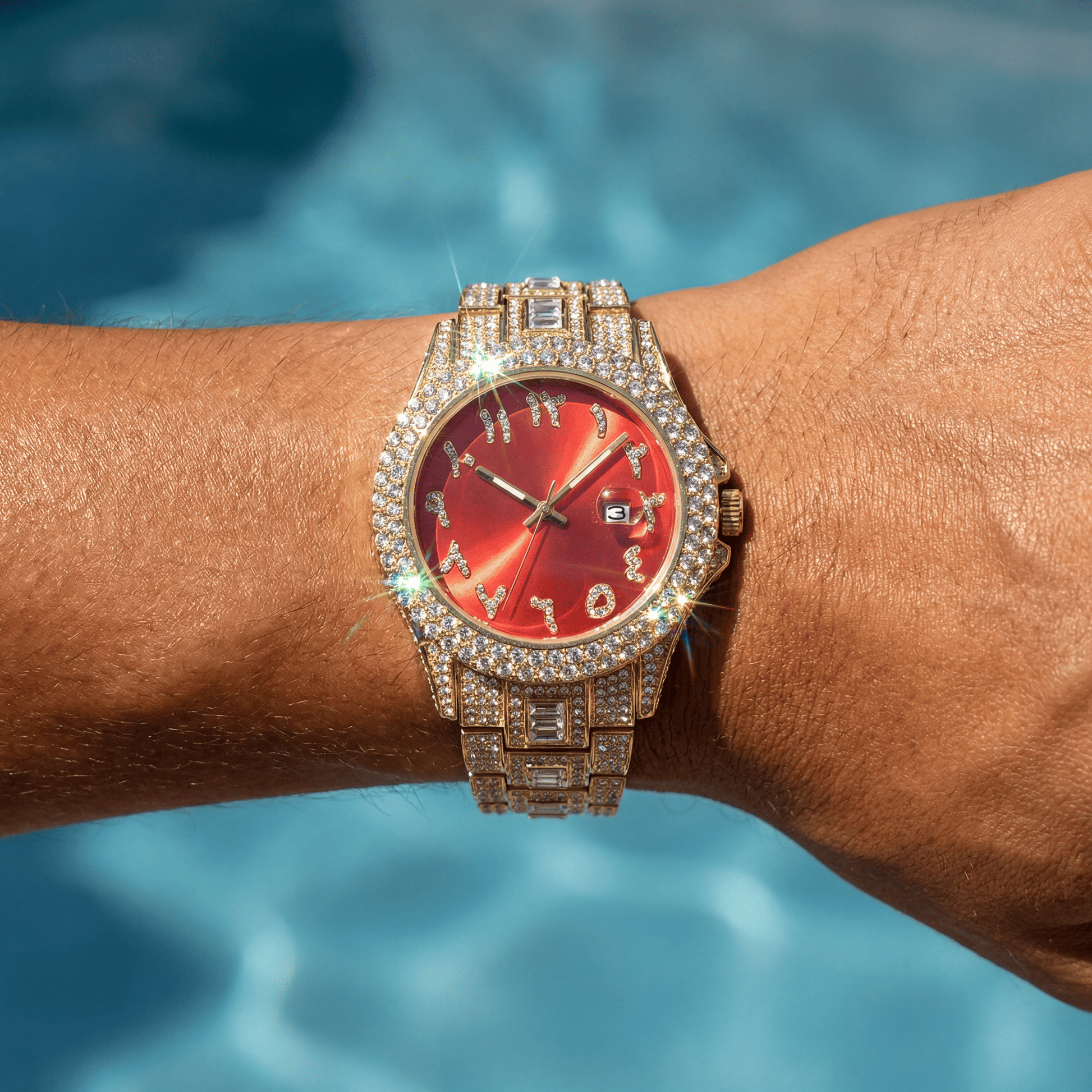 ICED OUT "ARABIC" UHR - ICERAIN JEWELRY