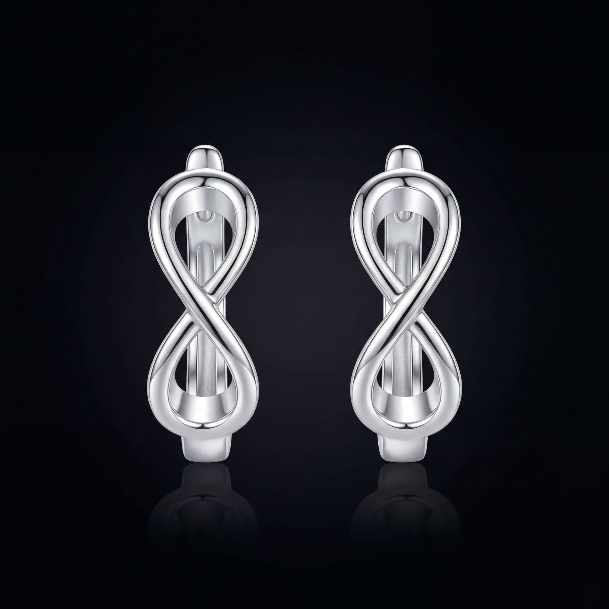 925S SILVER "INFINITY" OHRRINGE - ICERAIN JEWELRY