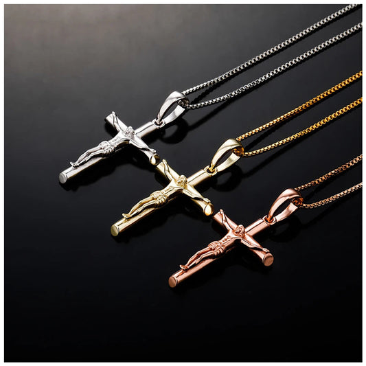 925S SILVER "JESUS CROSS" KETTE - ICERAIN JEWELRY