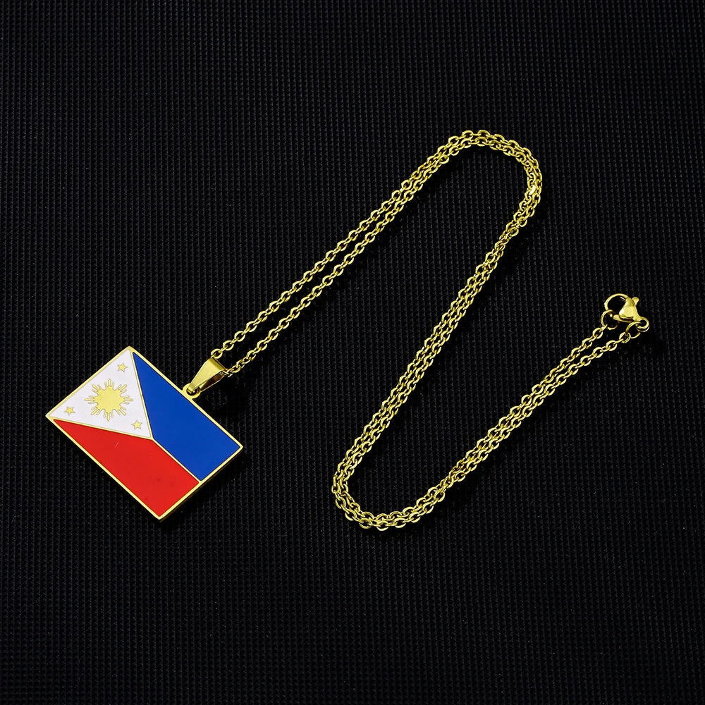 EDELSTAHL "PHILIPPINES FLAG" LÄNDERKETTE - ICERAIN JEWELRY