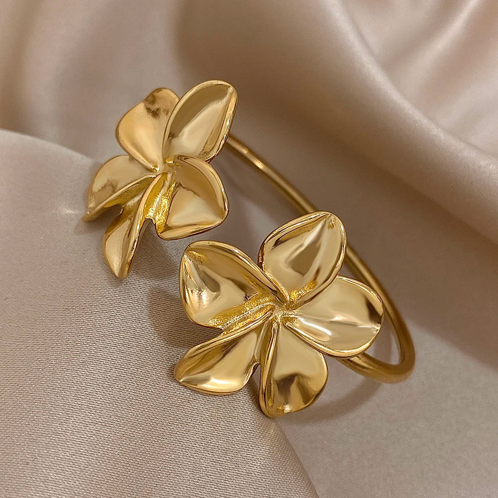EDELSTAHL "DOUBLE FLOWER" RING - ICERAIN JEWELRY