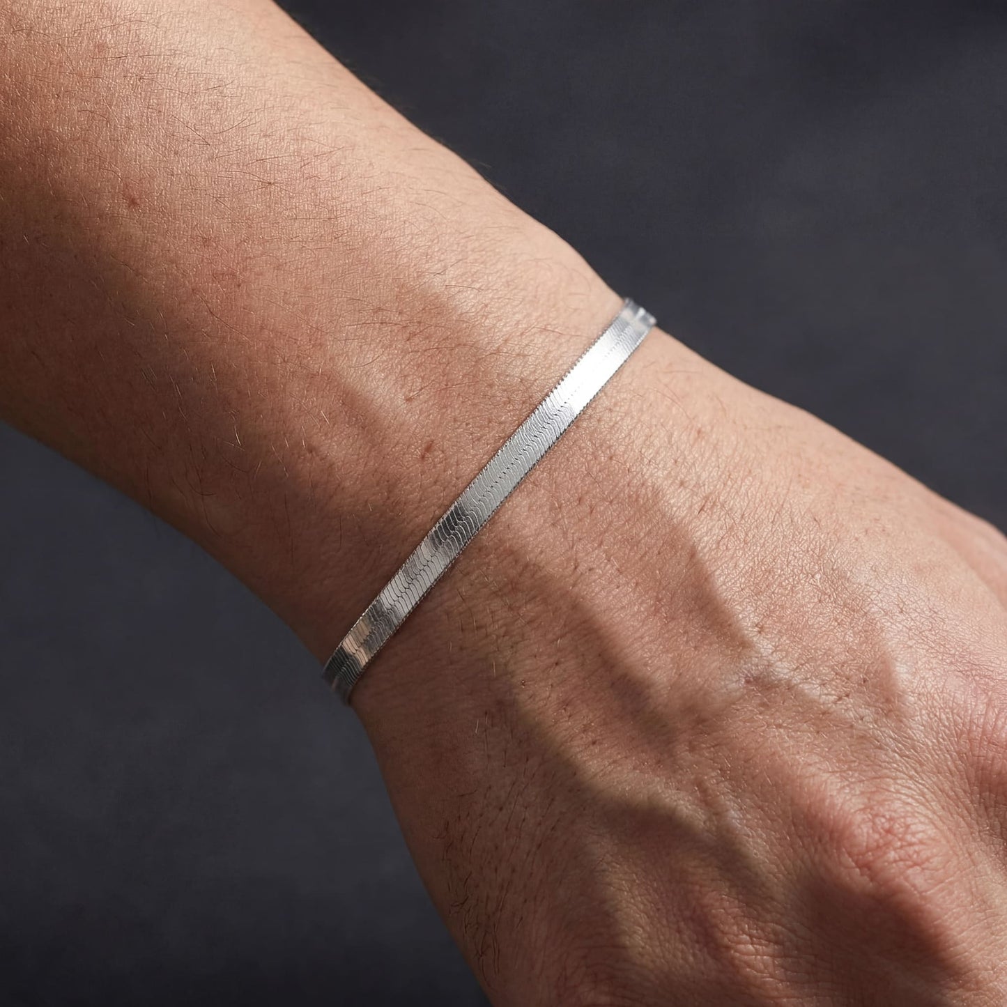 925S SILVER "HERRINGBONE" ARMBAND - ICERAIN JEWELRY