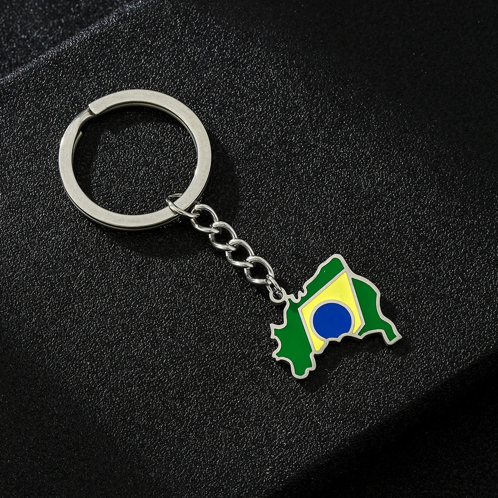 EDELSTAHL "BRAZIL" SCHLÜSSELANHÄNGER - ICERAIN JEWELRY