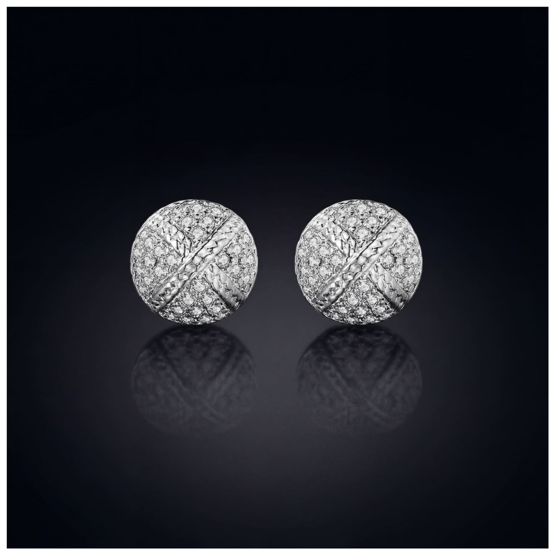 ICED OUT "SILVER X" OHRRINGE - ICERAIN JEWELRY