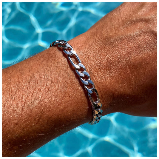 EDELSTAHL 7MM "FIGARO" ARMBAND - ICERAIN JEWELRY
