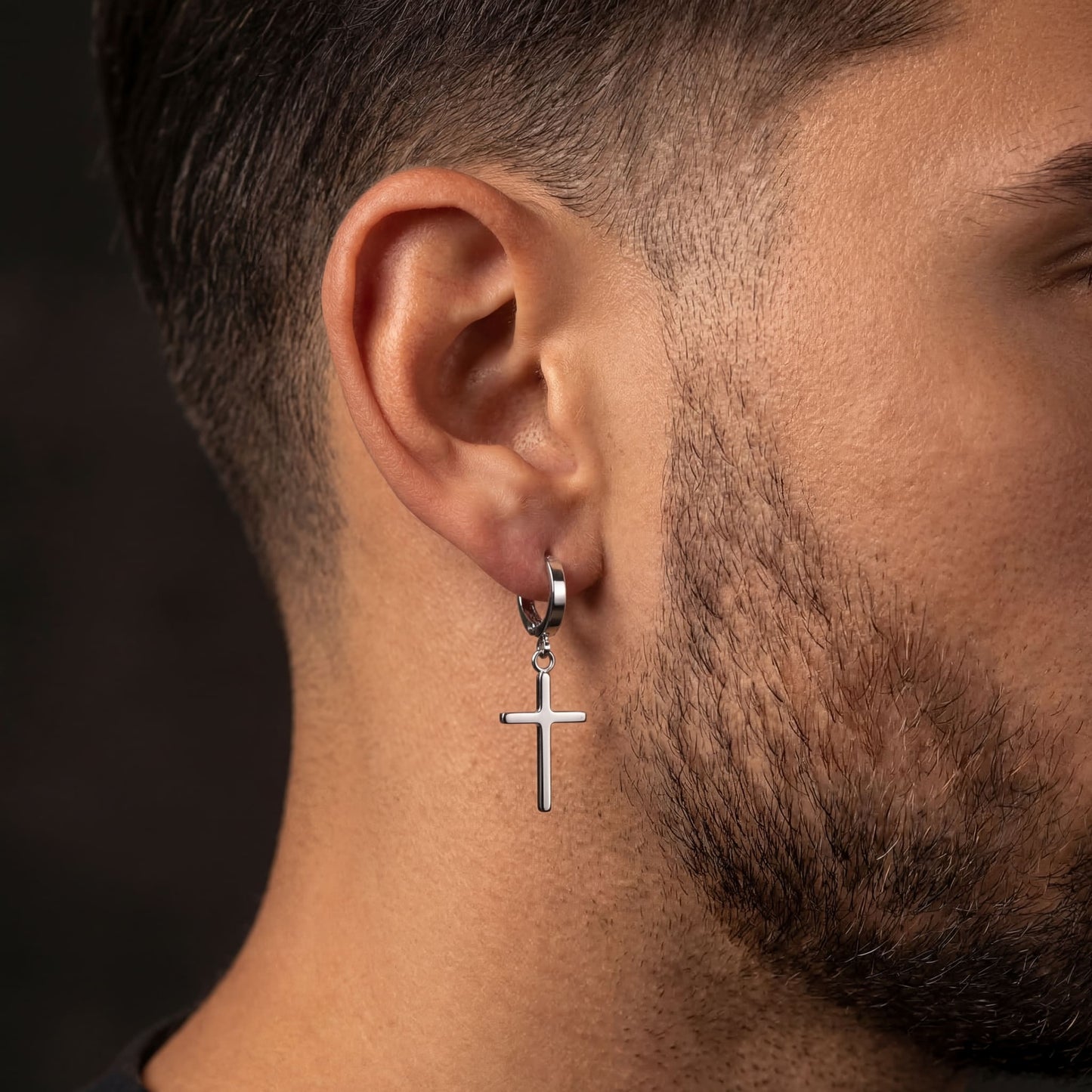 EDELSTAHL "CROSS" OHRRINGE - ICERAIN JEWELRY