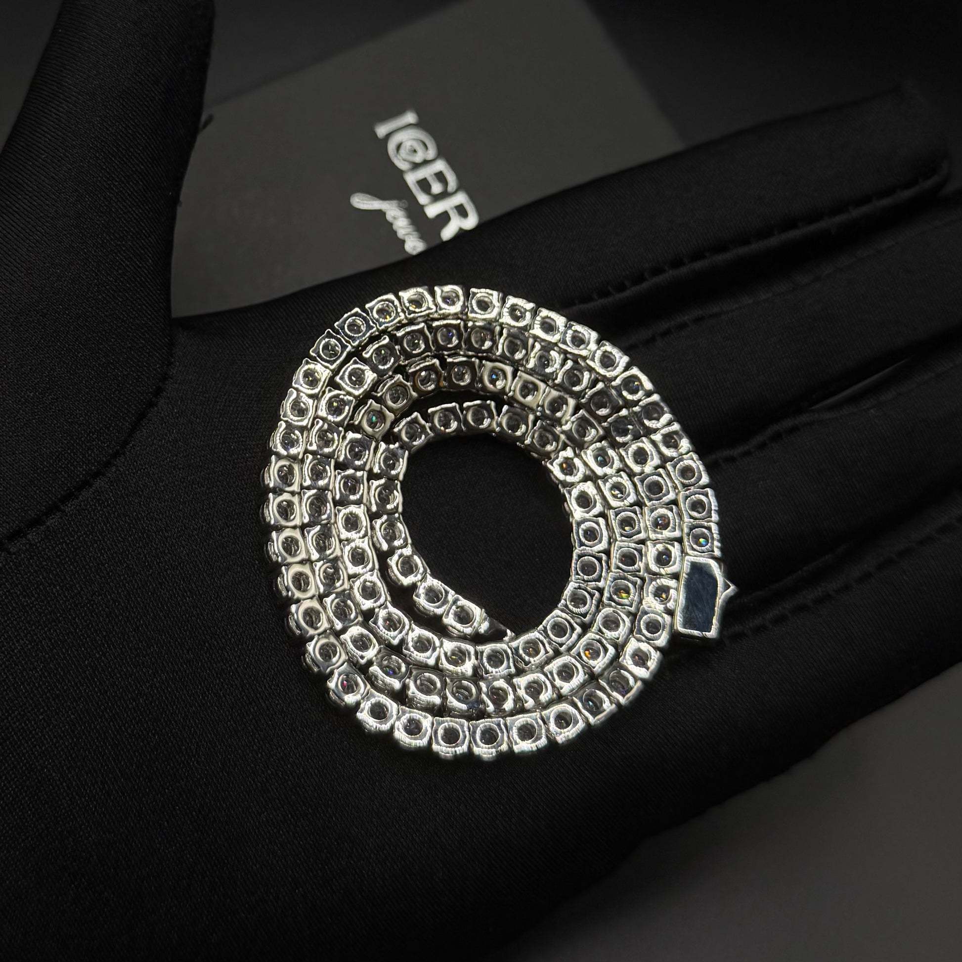 ICED OUT "SILVER TENNIS" KETTE - ICERAIN JEWELRY