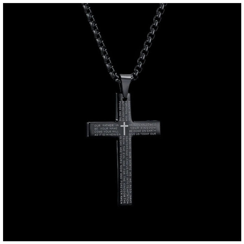 SALE | EDELSTAHL "BLACK AMEN CROSS V2" KETTE