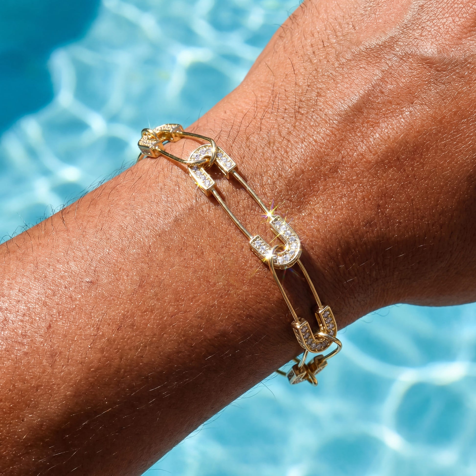ICED OUT "PIN" ARMBAND - ICERAIN JEWELRY