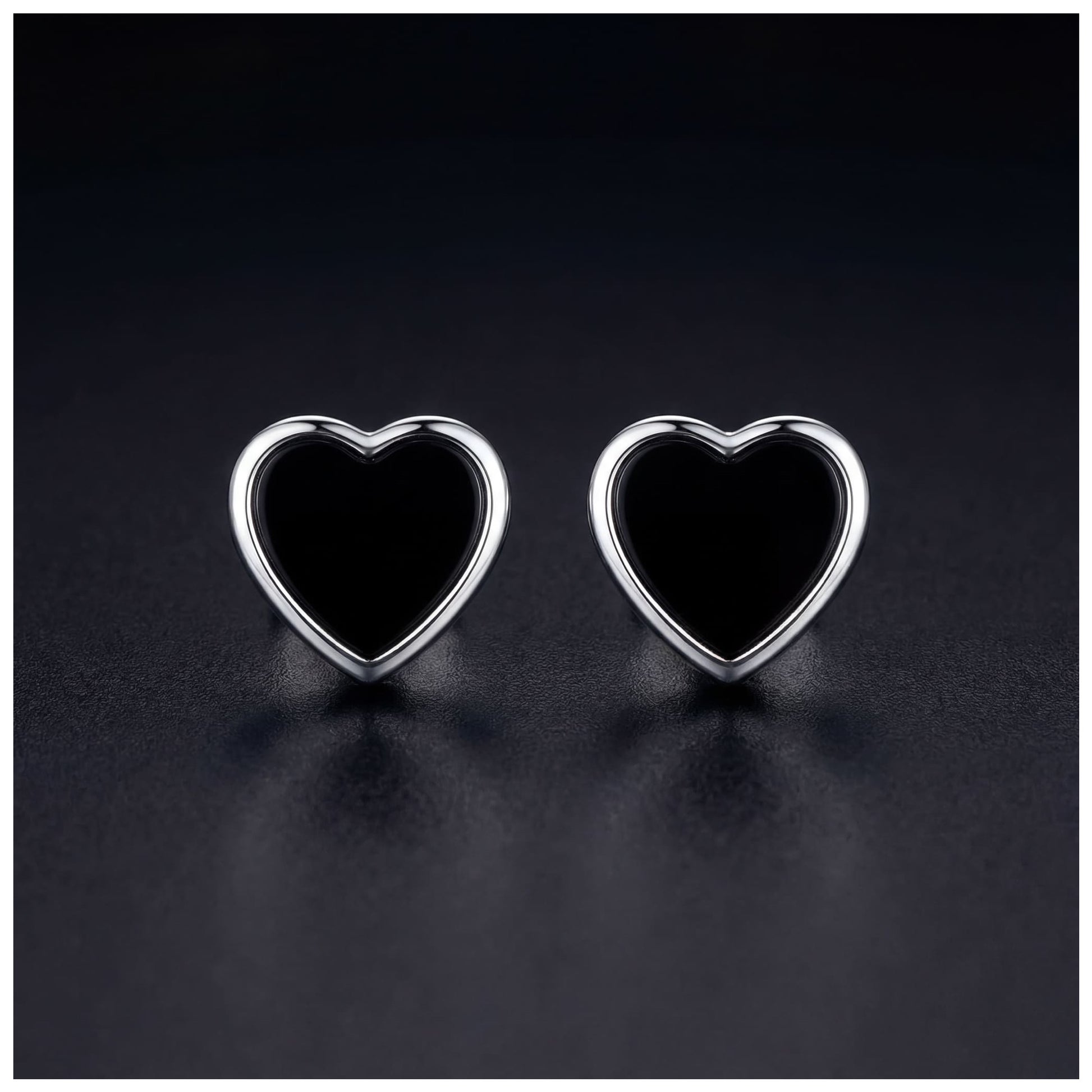 925S SILVER "HEART V7" OHRRINGE - ICERAIN JEWELRY