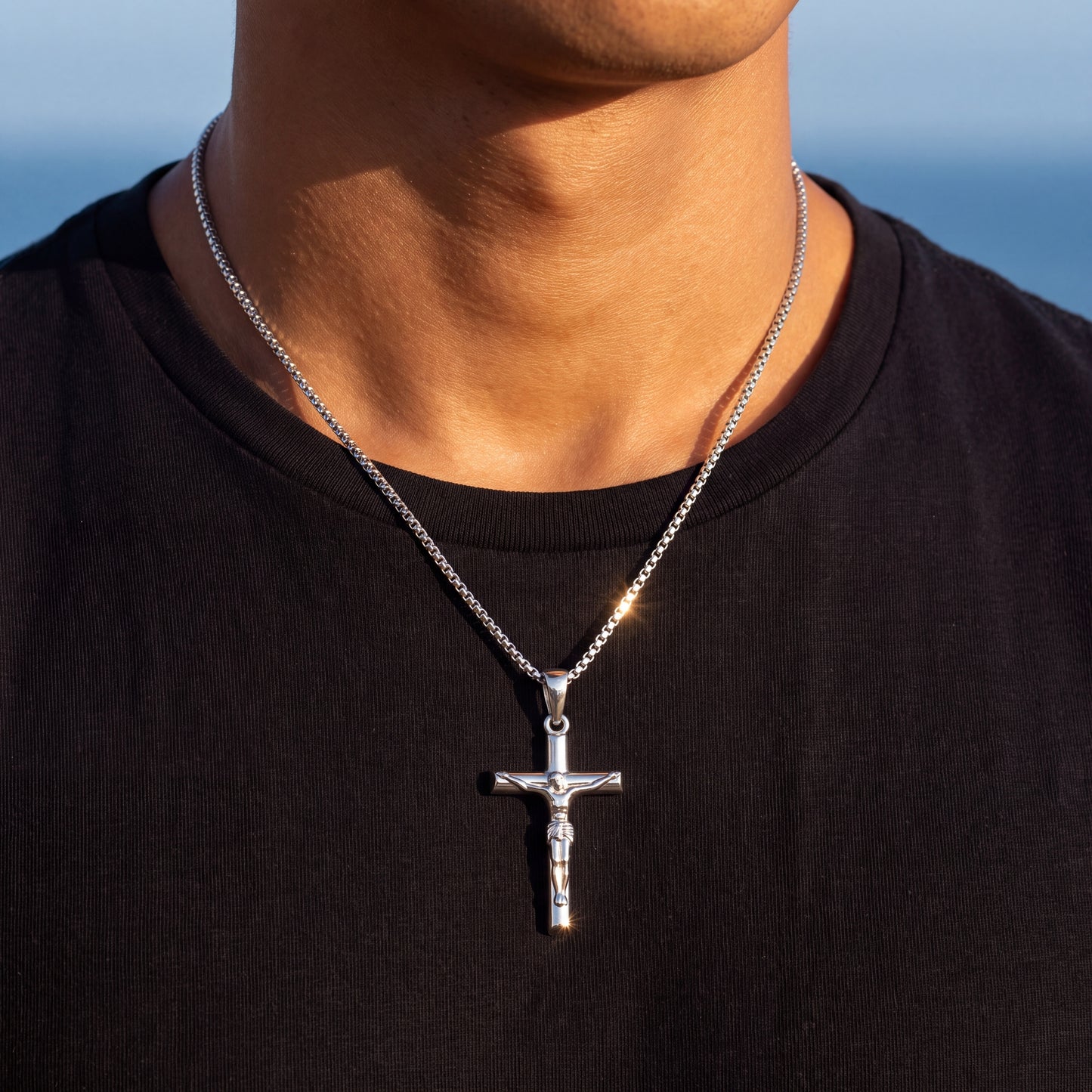 925S SILVER "JESUS" KETTE - ICERAIN JEWELRY