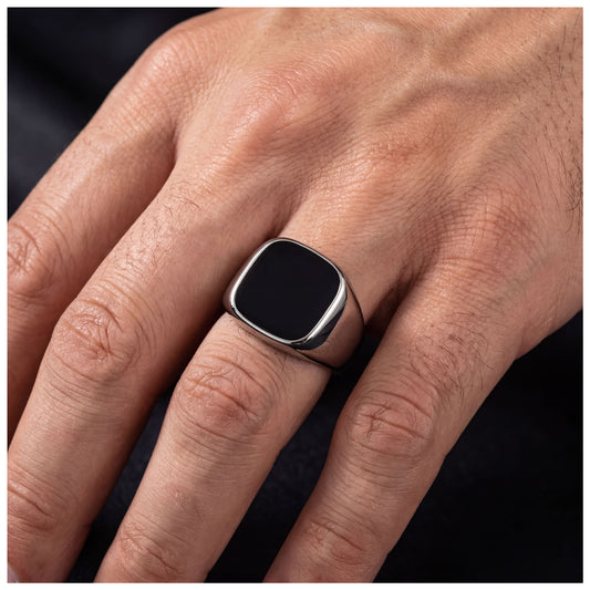 EDELSTAHL "SIGNET" RING - ICERAIN JEWELRY