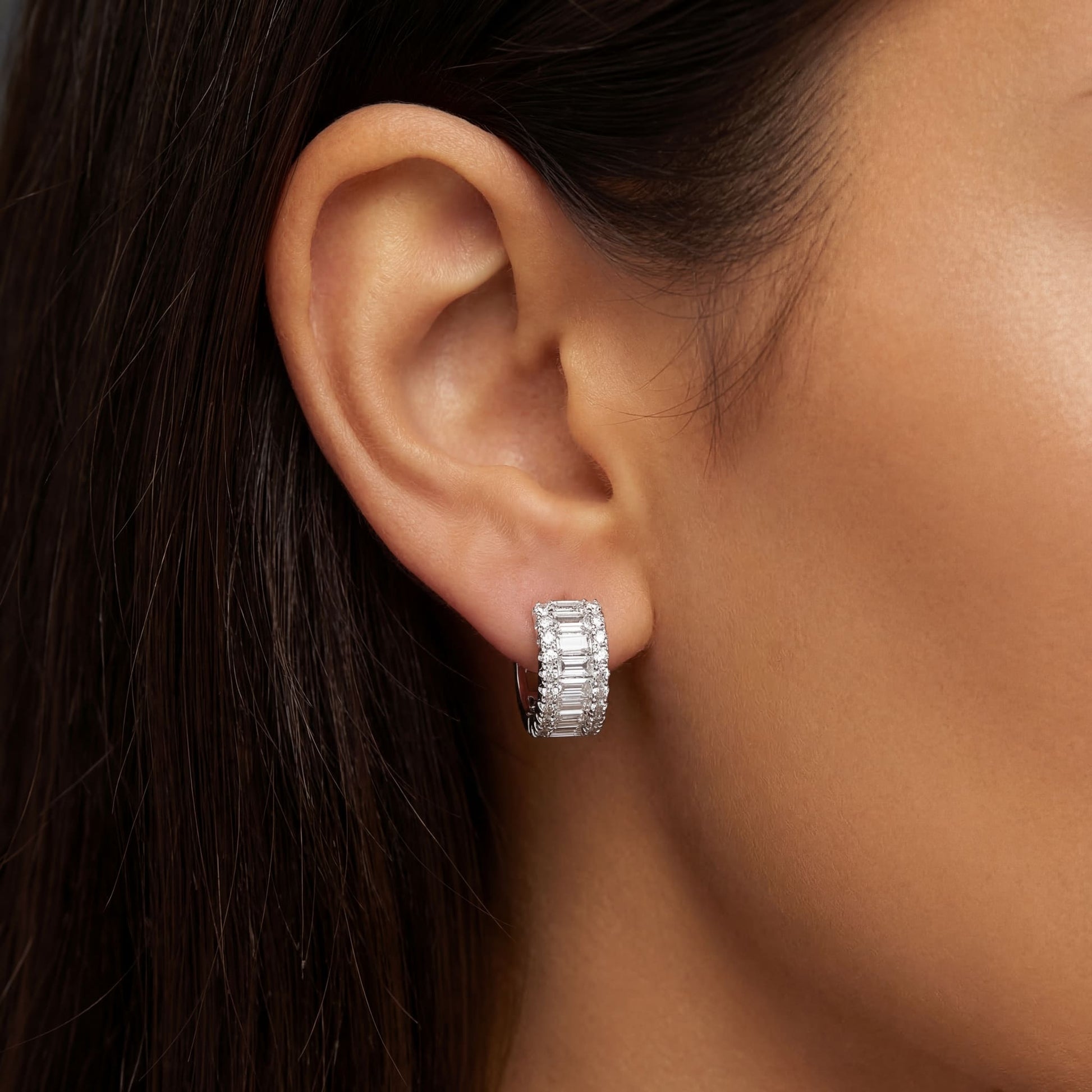 ICED OUT "SILVER CREOLES V2" OHRRINGE - ICERAIN JEWELRY