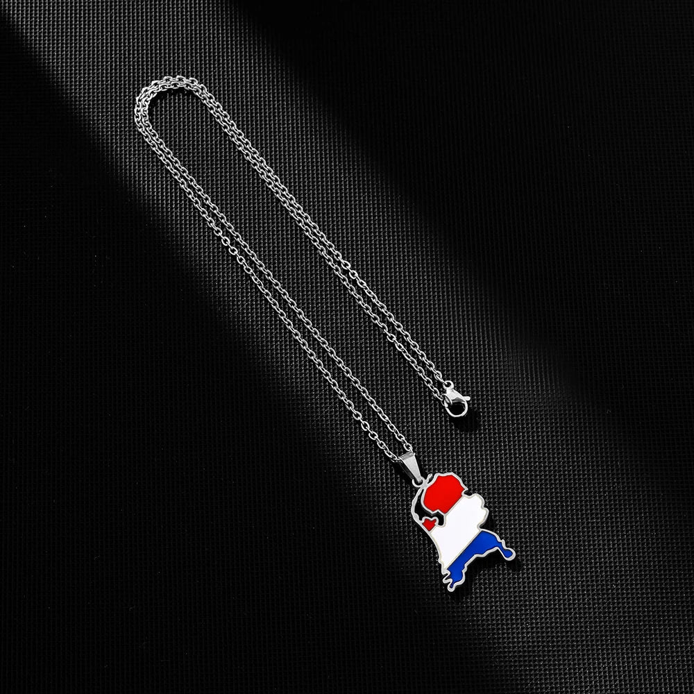 EDELSTAHL "NETHERLANDS" LÄNDERKETTE - ICERAIN JEWELRY