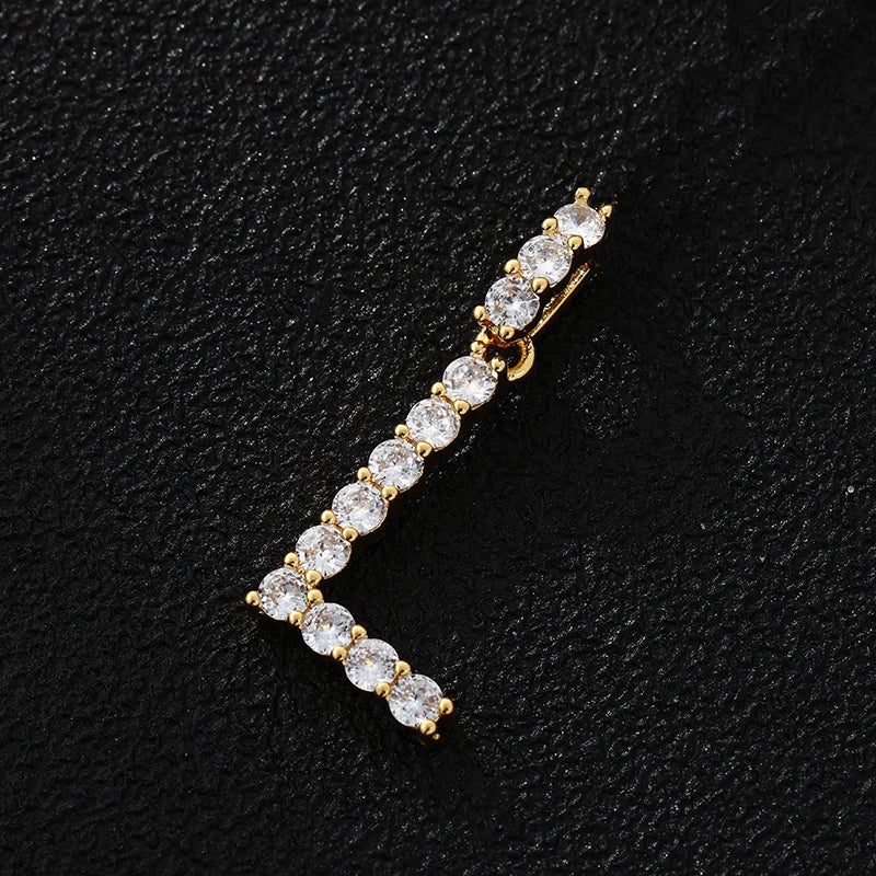 PERSONALISIERTER ICED OUT ANFANGSBUCHSTABE "SI" CHARM - ICERAIN JEWELRY