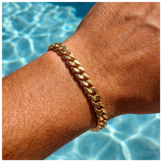EDELSTAHL "GOLD CUBAN" ARMBAND - ICERAIN JEWELRY