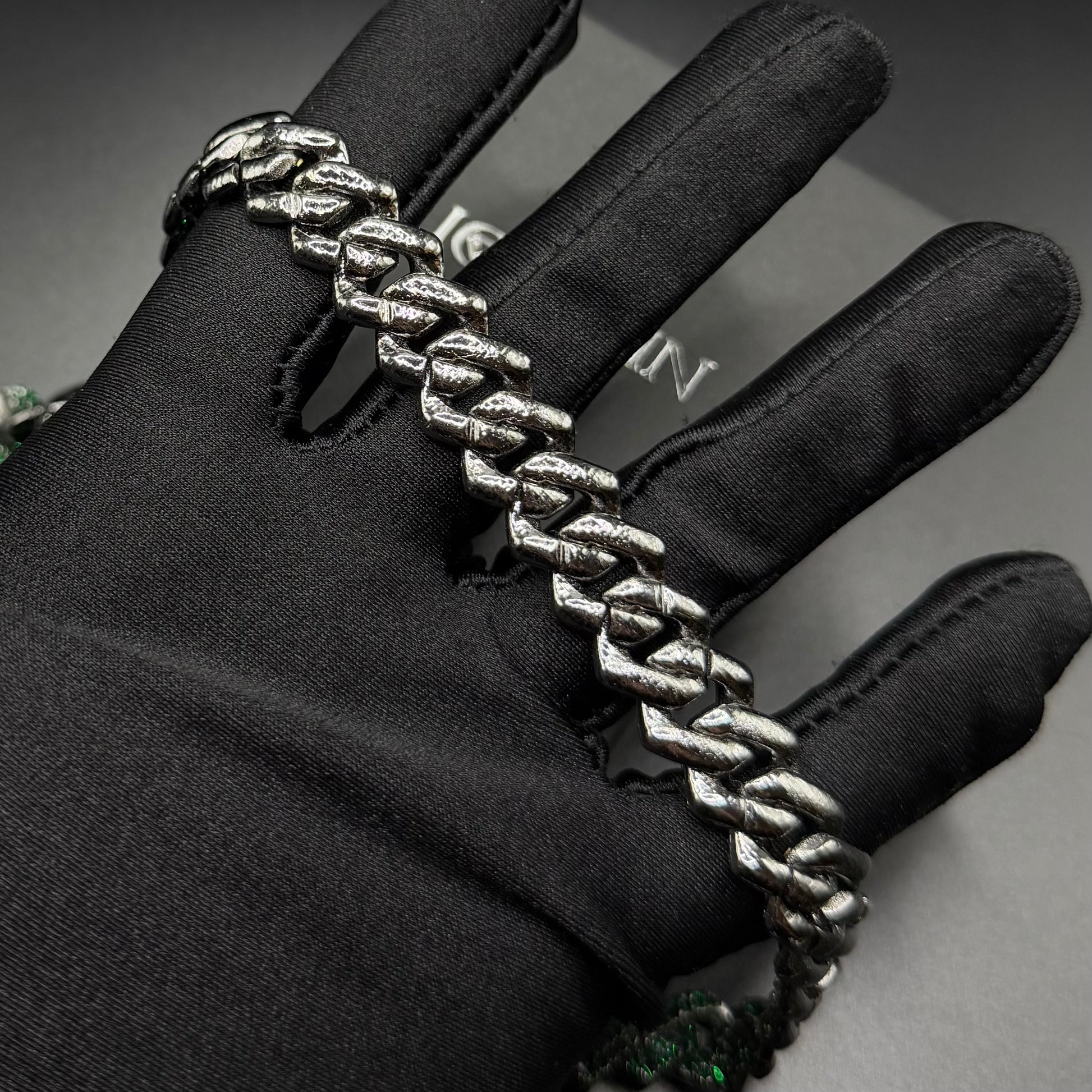 ICED OUT 14MM "GREEN PRONG CUBAN" KETTE - ICERAIN JEWELRY