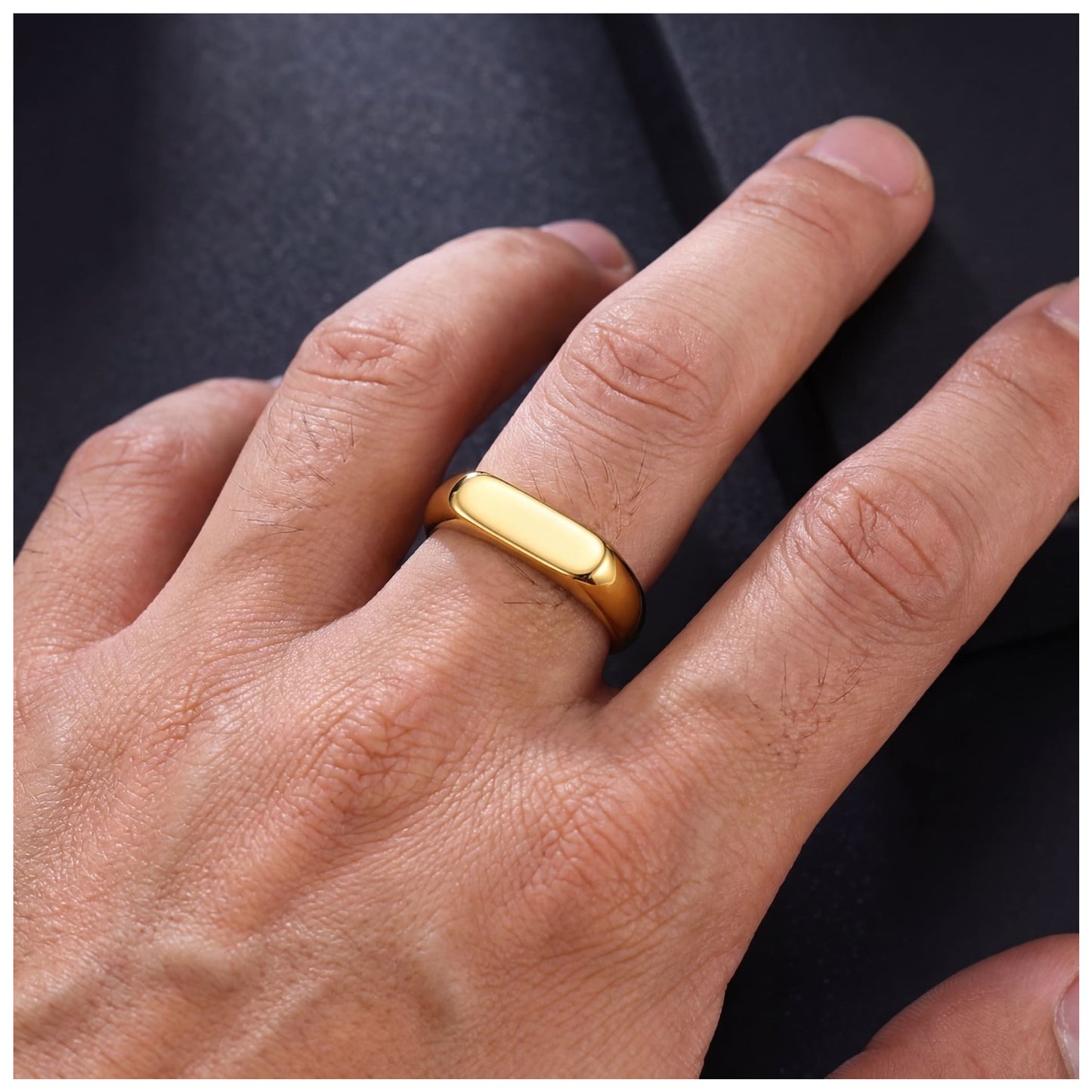 EDELSTAHL "GOLD ELSA" RING - ICERAIN JEWELRY