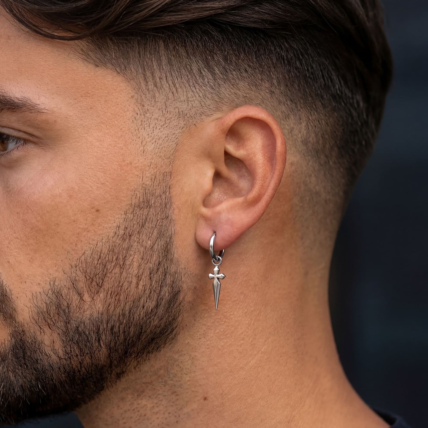 EDELSTAHL "CROSS V5" OHRRINGE - ICERAIN JEWELRY